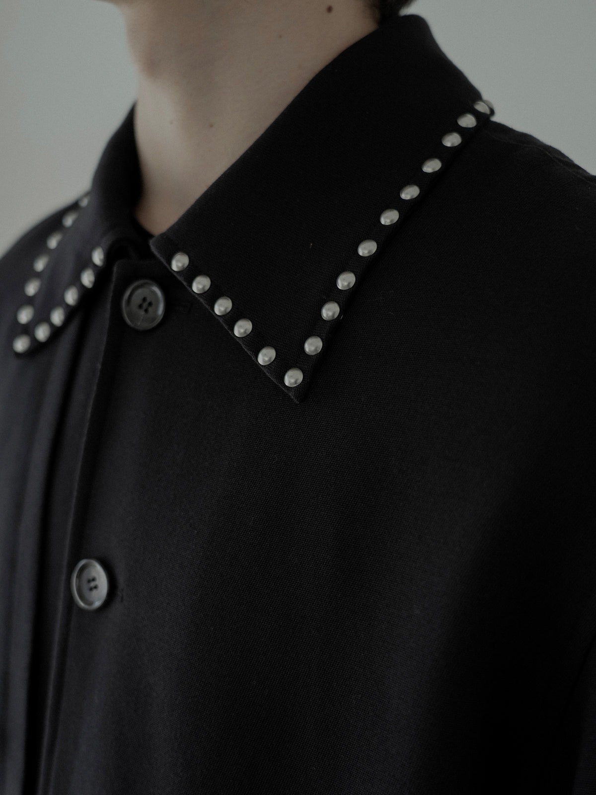 Studded Collar Jacket 【Black】【PRE-ORDER】