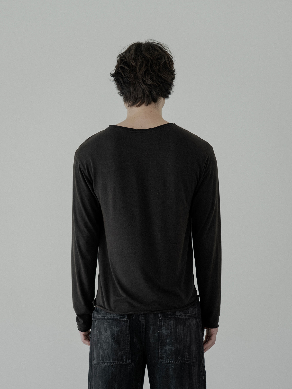 Cross Line Long Sleeve Tee 【Black】【PRE-ORDER】