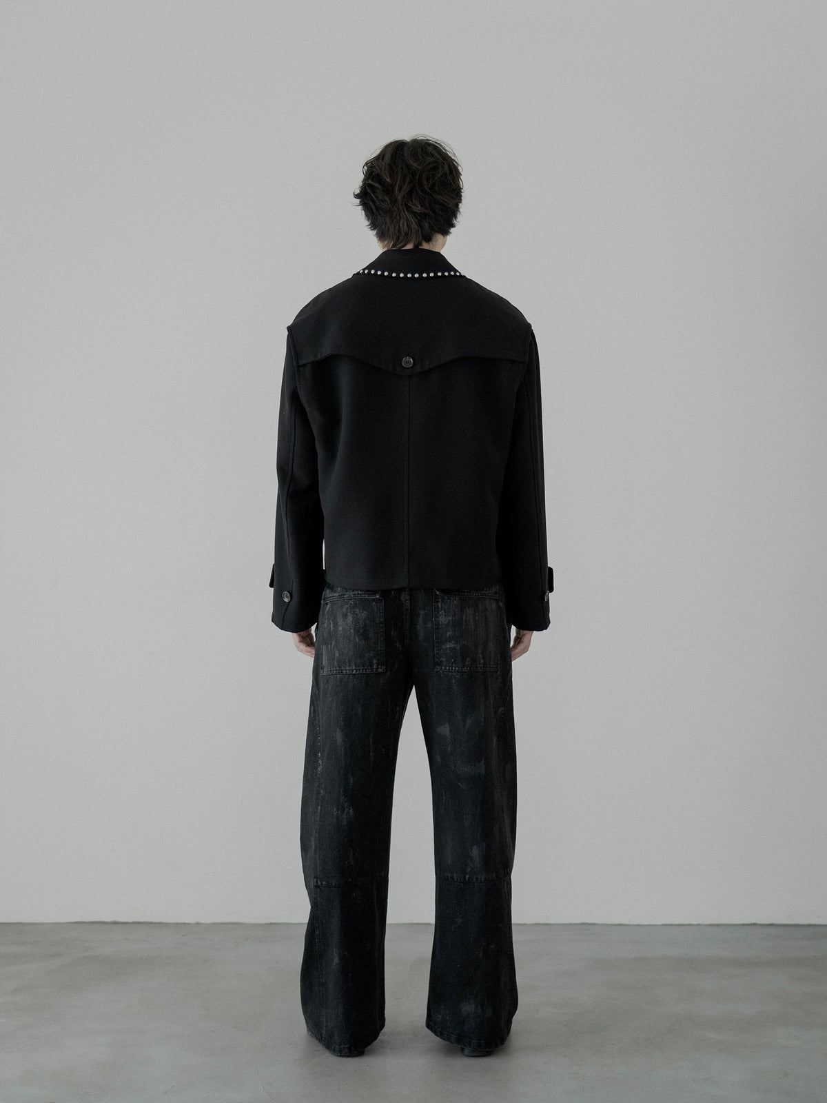 Studded Collar Jacket 【Black】【PRE-ORDER】