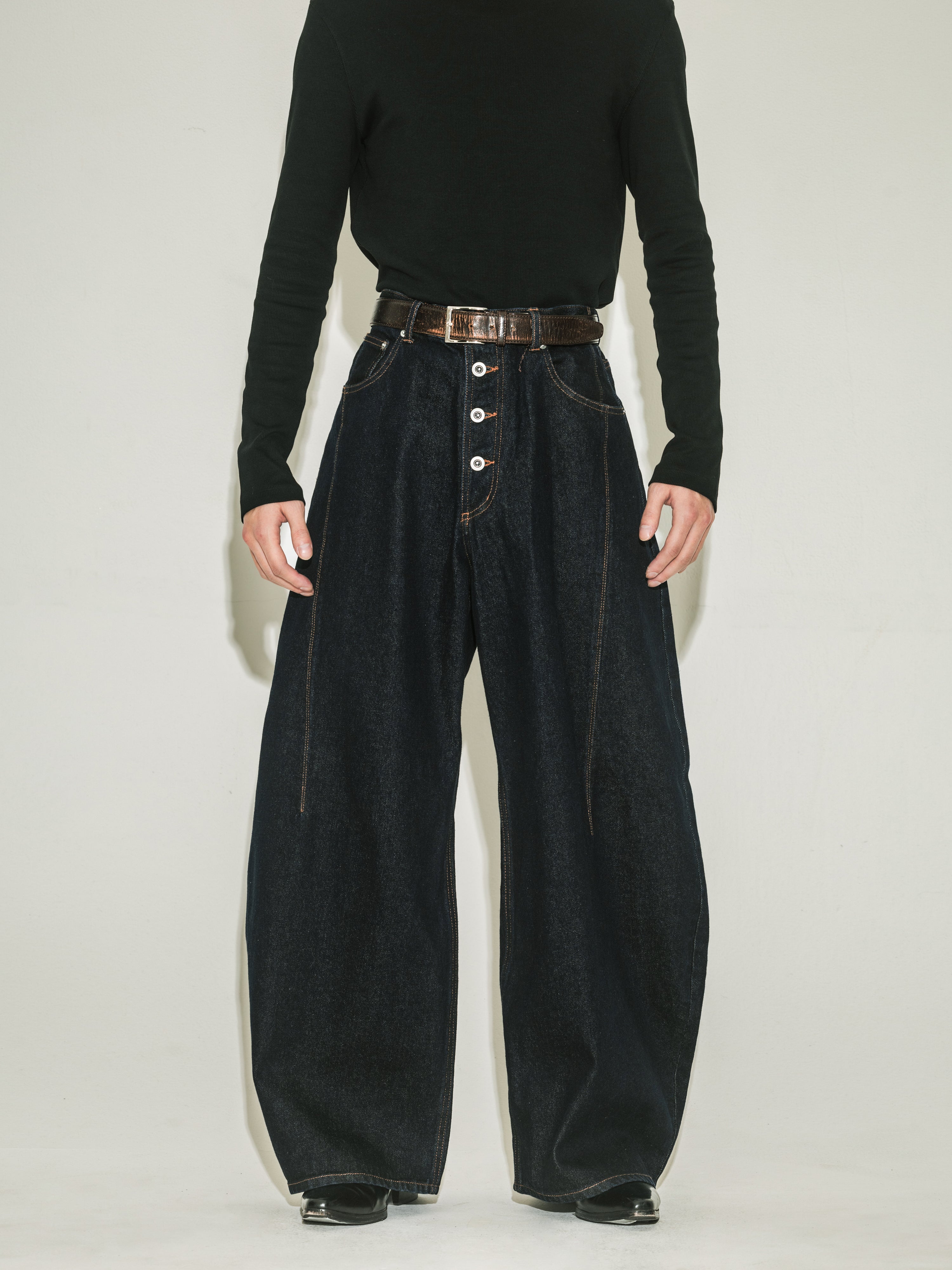 Defined Wide Denim 【Indigo Blue】 – LÉREN