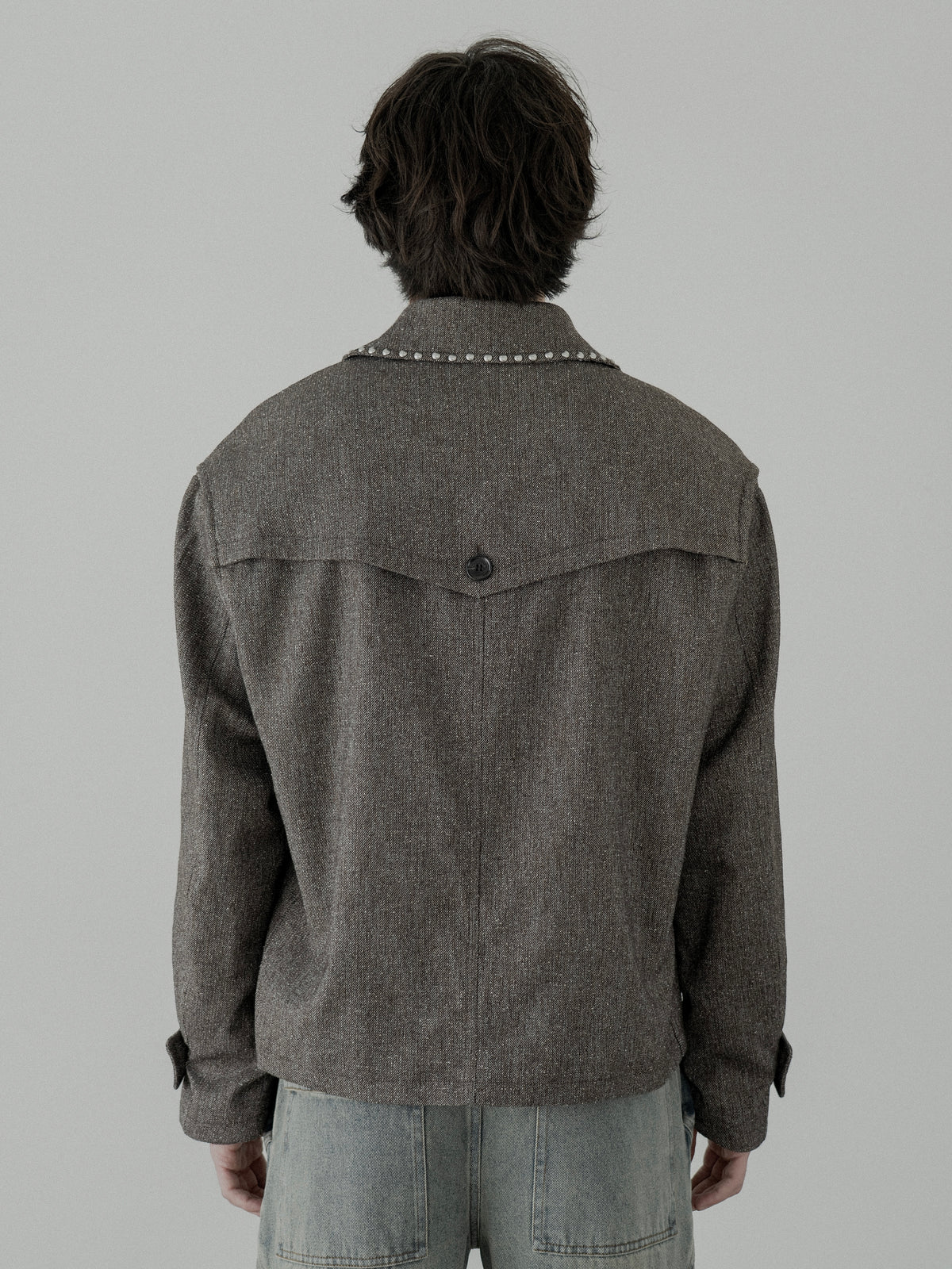 Studded Collar Jacket 【Brown】【PRE-ORDER】