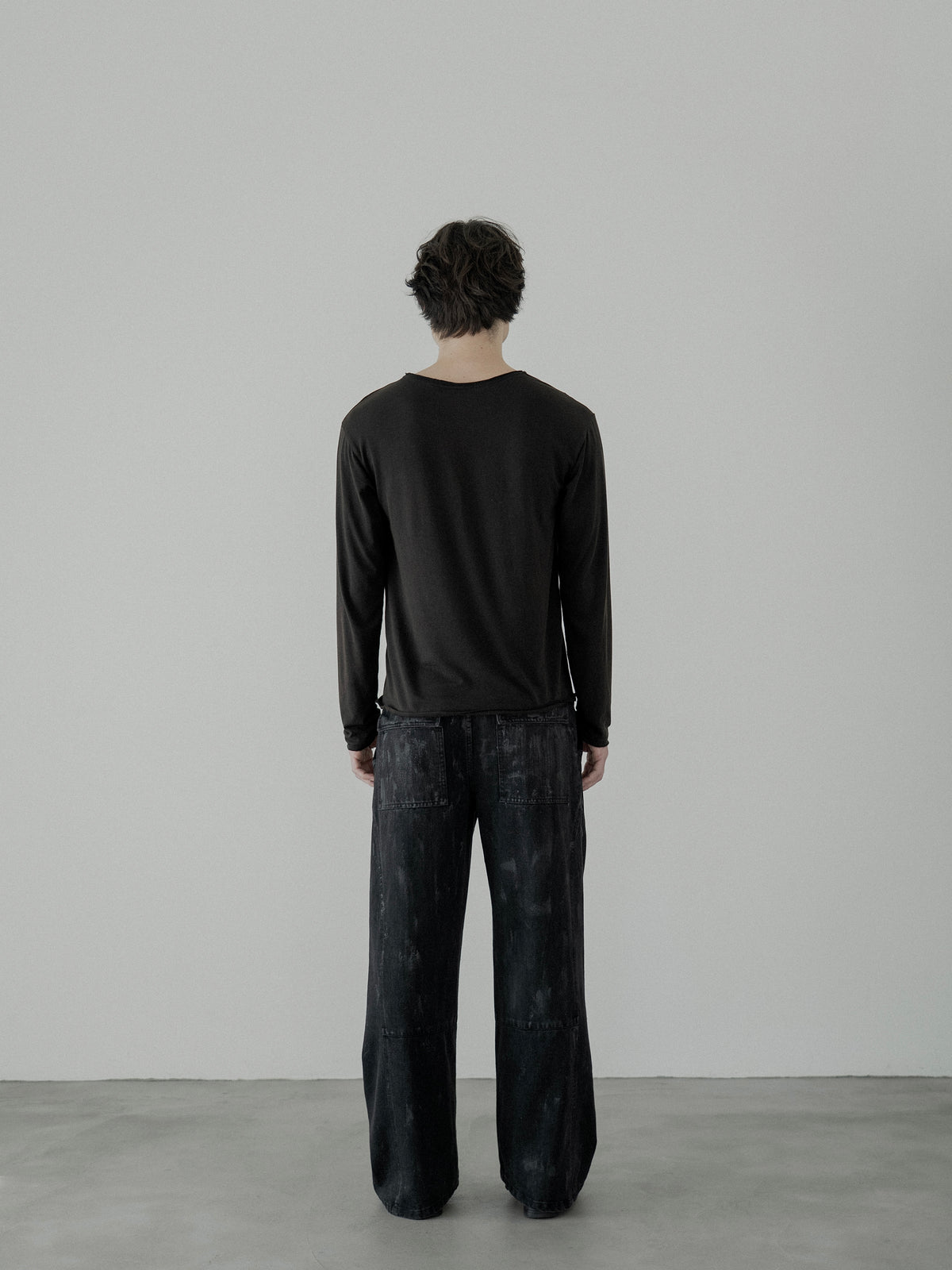 Cross Line Long Sleeve Tee 【Black】【PRE-ORDER】