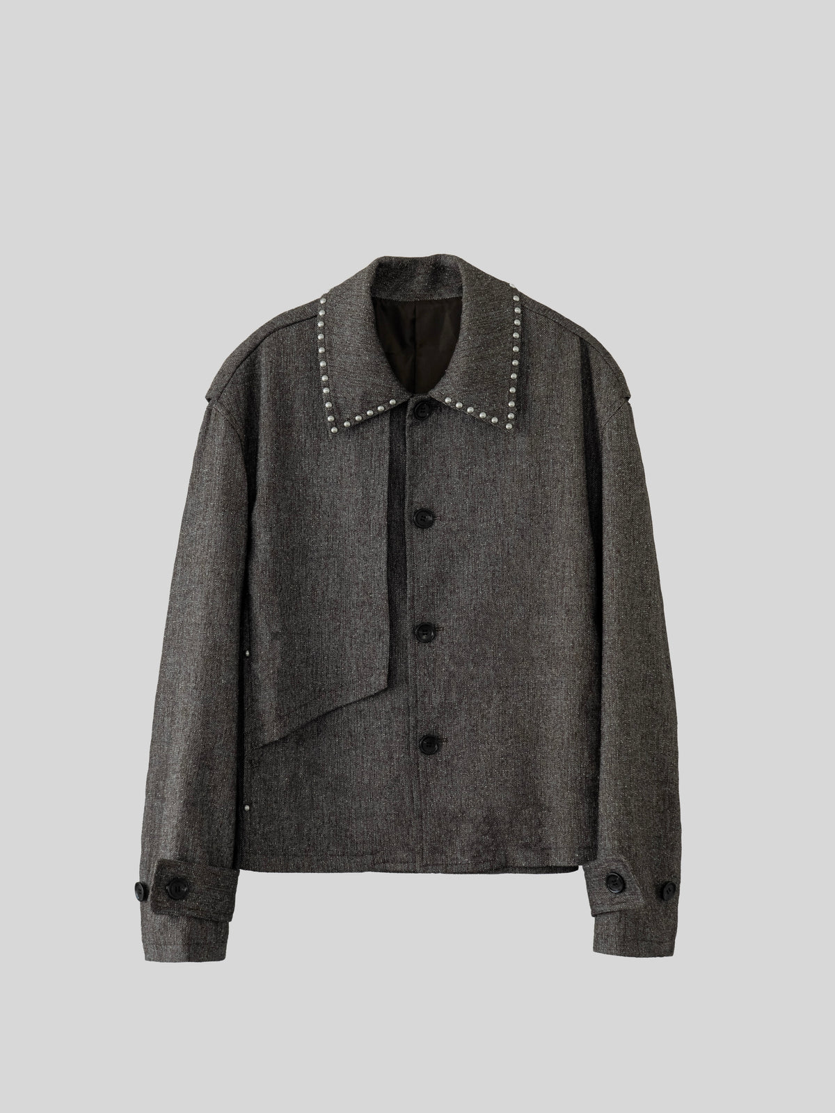 Studded Collar Jacket 【Brown】【PRE-ORDER】