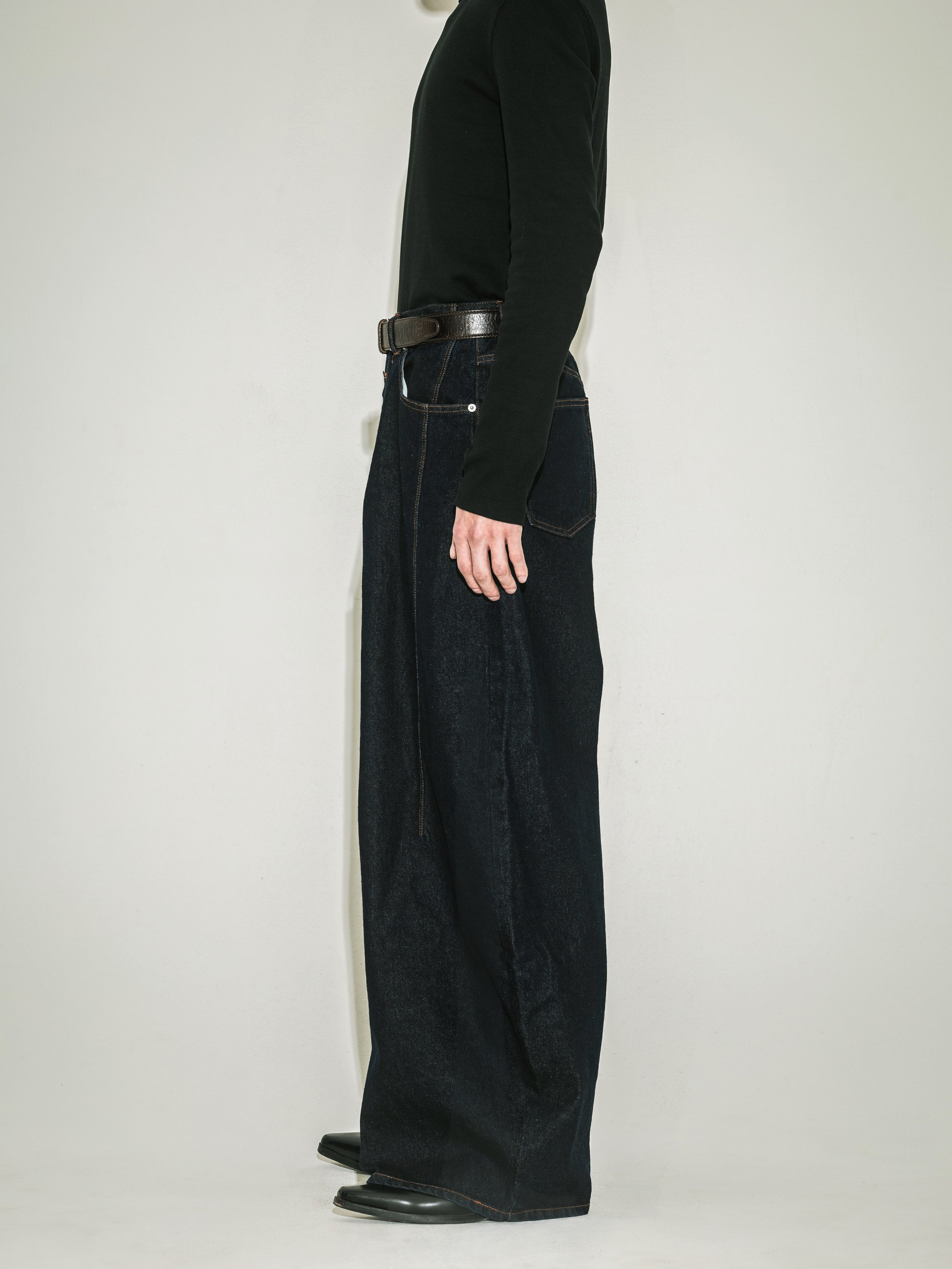 Defined Wide Denim 【Indigo Blue】 – LÉREN