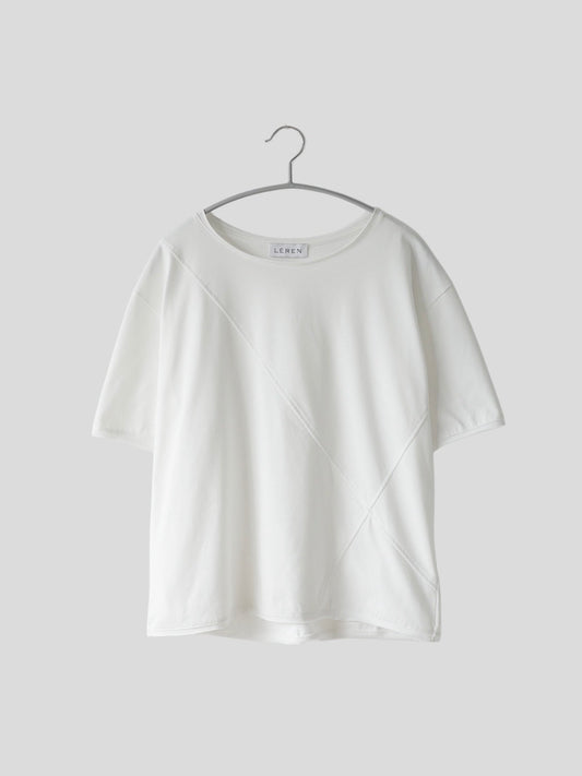 Raw Edge Tee　【White】