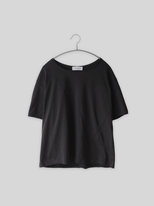 Raw Edge Tee　【Black】
